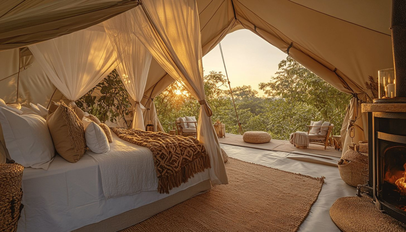 Hébergement - Glamping de luxe quand le camping rencontre le glamour pour des vacances inoubliables